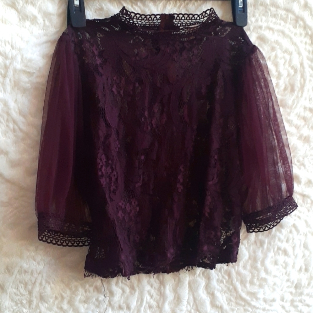 Lace see through shirt
